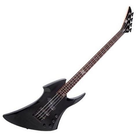 Disc Vintage Metal Axxe Warp Bass Guitar, Gloss Black at Gear4music