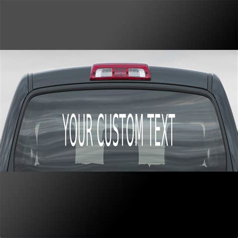 Personalised Custom Rear Window Car Stickers Vinyl Name Lettering ...