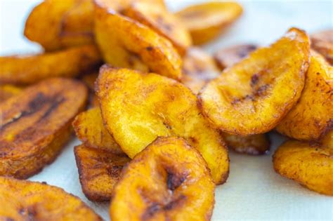 Premium Photo | Nigerian deep fried plantain ready to eat food macro