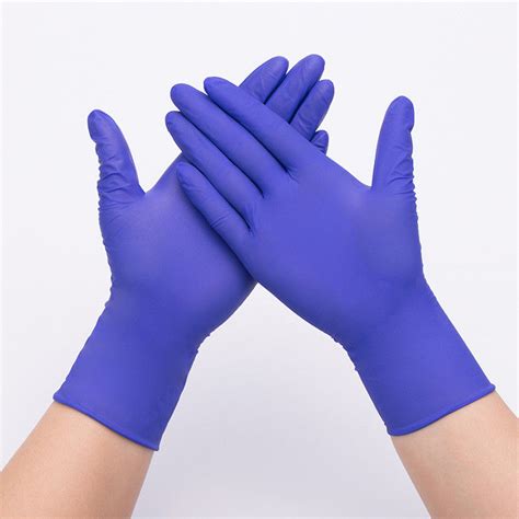 Soft Disposable Medical Gloves , Nitrile Powder & Latex Free Non Sterile Gloves