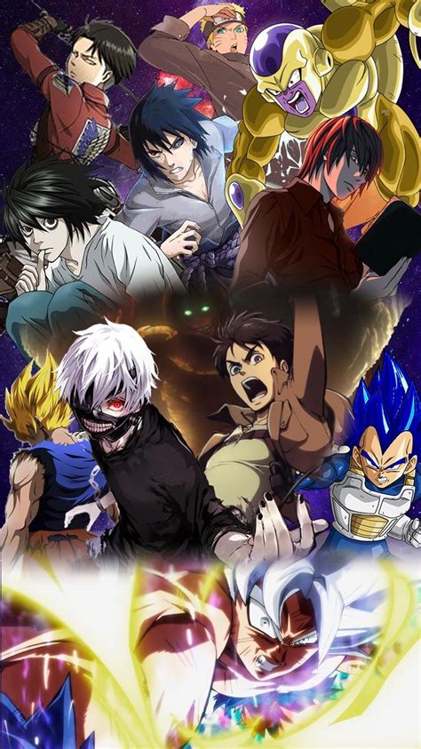 My anime collage wallpaper (iPhone resolution) : r/pics