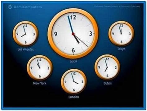 World Clock Desktop Screensaver - Download-Screensavers.biz