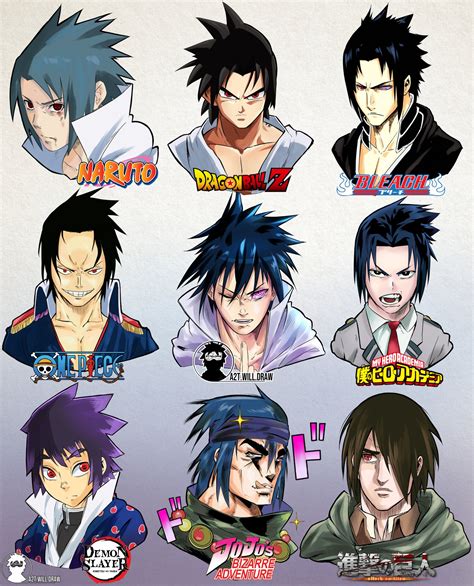 [Art] Sasuke in different Manga styles ( Naruto ) : r/manga