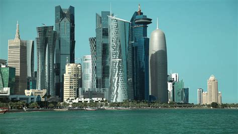 QATAR, DOHA, MARCH 20, 2018: Financial centre in Doha - capital and most populous city in Qatar ...