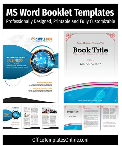 Free Printable Booklet Templates for MS Word