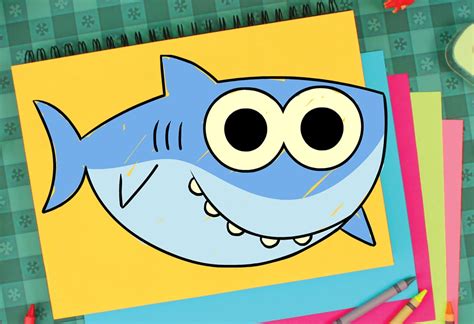 How To Draw Baby Shark - Super Simple