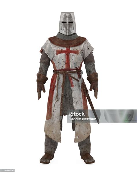 Templar Knight Armor Isolated Stock Photo - Download Image Now - Knight - Person, Knights ...