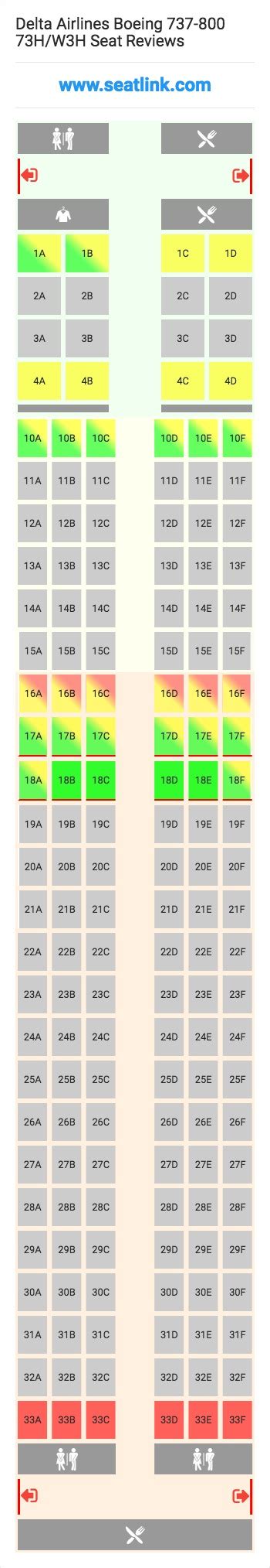 Delta Airlines Boeing 737 Seating Chart