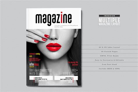 InDesign Multiple Magazine Layout (213122) | Magazines | Design Bundles