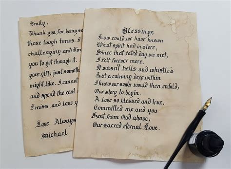 Old Fashioned Love Letter Handwritten Gothic Calligraphy - Etsy