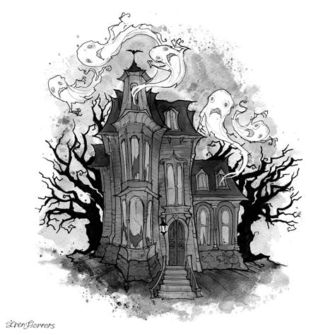 Haunted House Drawings