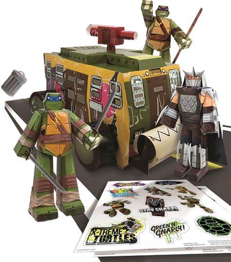 Teenage Mutant Ninja Turtles (TMNT) - Shellraiser Vehicle Pack Papercraft Activity Set by Jazwares