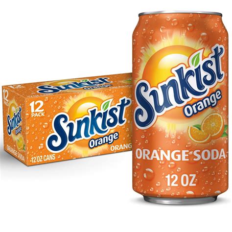 Sunkist Orange Soda, 12 fl oz cans, 12 pack - Walmart.com - Walmart.com