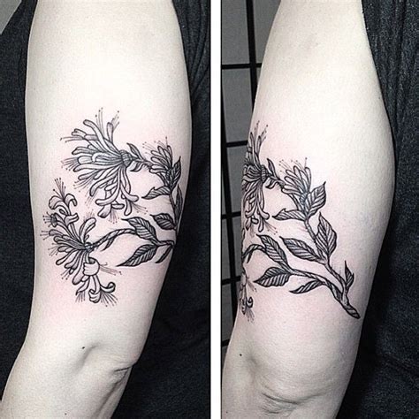 Honeysuckle Tattoo Grandma Tattoos, Sister Tattoos, Calla Lily Tattoos, Flower Tattoos, Flower ...