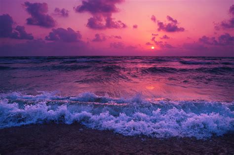 Purple Beach Sunset Wallpapers - Top Free Purple Beach Sunset ...