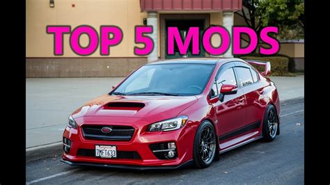 TOP 5 MODS FOR THE SUBARU WRX 2015 2016 2017 2018 2019 - YouTube