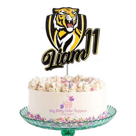 Richmond Tigers AFL Cake Topper - Itty Bitty Cake Toppers