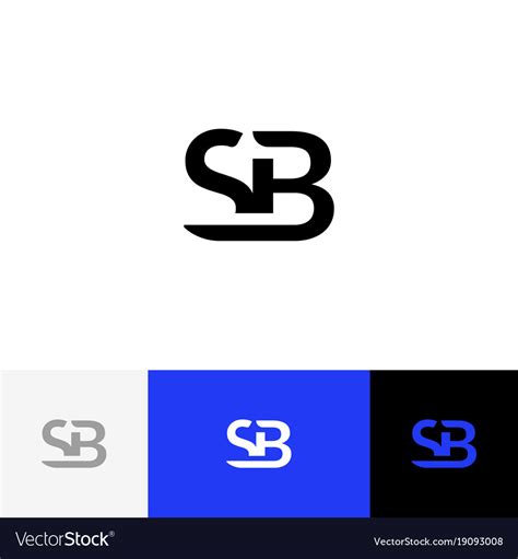 Sb monogram logo from letters s and b Royalty Free Vector