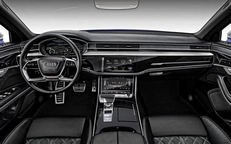 Download wallpapers 2020, Audi S8, interior, inside view, front panel, new S8 interior, german ...