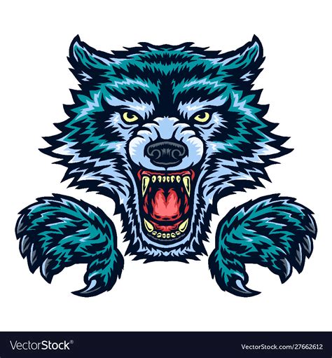 Angry wolf Royalty Free Vector Image - VectorStock