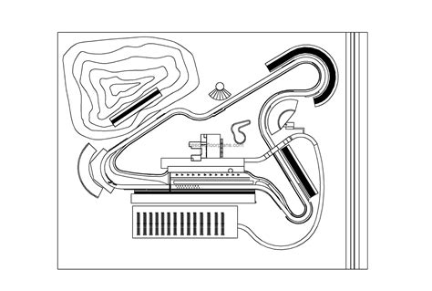 Race Track, AutoCAD Block - Free Cad Floor Plans