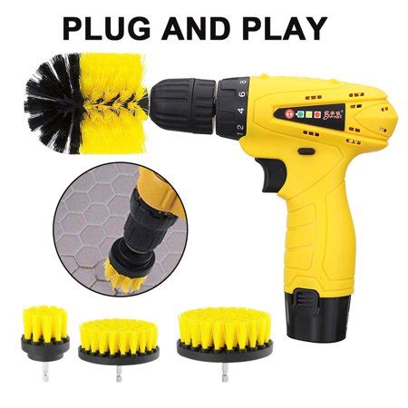 4Pcs Electric Bristle Drill Cleaning Brush Tile Grout Power Scrubber ...