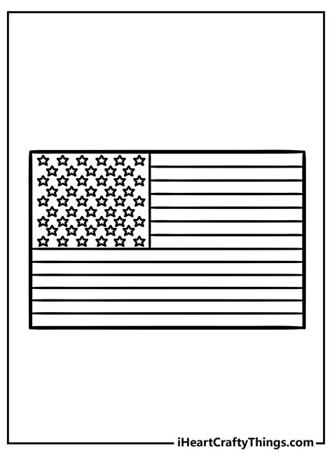 Printable Coloring Pages American Flag