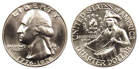 1976 D Washington Quarters Bicentennial Design: Value and Prices