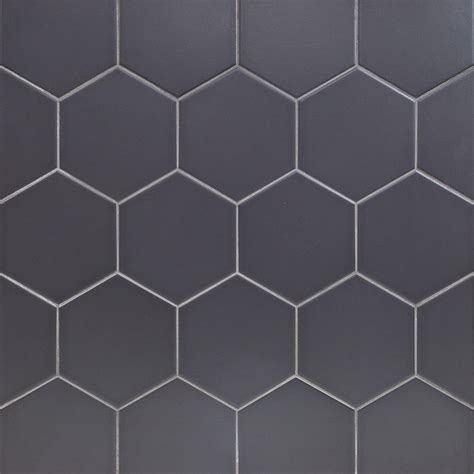 Magen Hex Dark Gray Matte Ceramic Hexagon Tile - Walmart.com