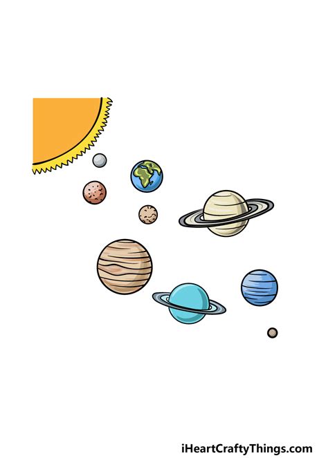 Solar System Drawing For Kids