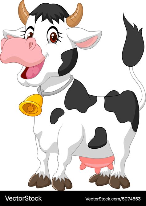 Happy cartoon cow Royalty Free Vector Image - VectorStock