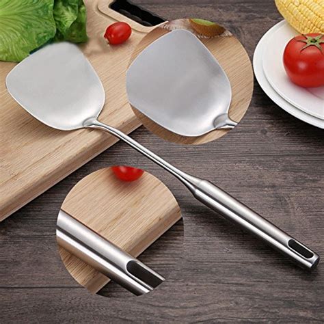 Wok Spatula, Stainless Steel Wok Turner, Pro Chef Kitchen Tools Stainless Steel Metal Spatula ...