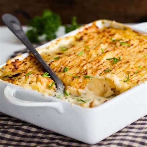 Fish pie with two potato mash - Using a mix of sweet and old white potatoes makes a brilliant ...