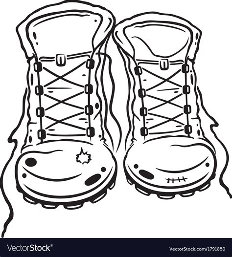 Hiking boots Royalty Free Vector Image - VectorStock