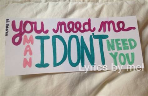 Items similar to You Need Me, I Don't Need You: Ed Sheeran lyric art on Etsy