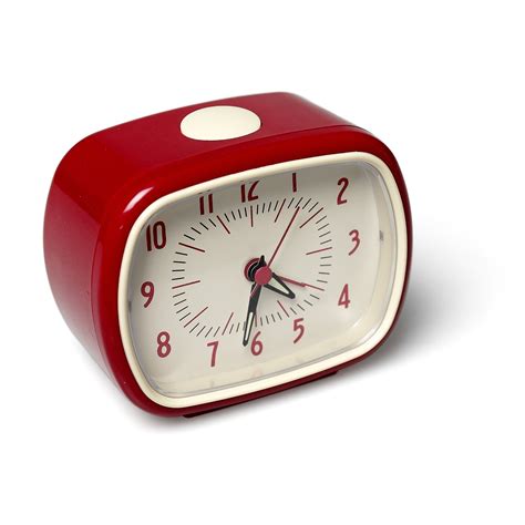 Red Retro Alarm Clock | Retro alarm clock, Alarm clock, Alarm clock design