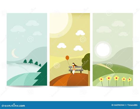 Landscape Banner Template. Stock Vector - Image: 66096944