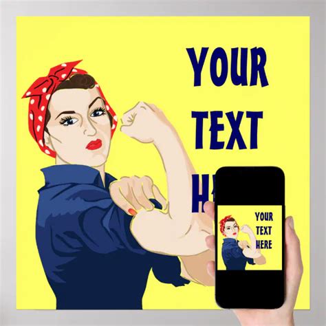 Customizable Rosie Riveter Poster | Zazzle