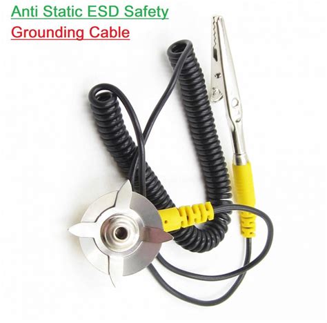 ESD Grounding Cable 1.5M ESD Anti Static Safety Clip