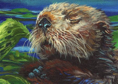 Sea Otter Painting at PaintingValley.com | Explore collection of Sea Otter Painting