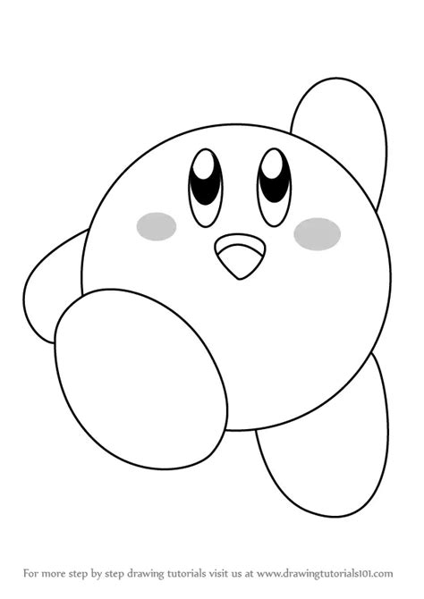 Learn How to Draw Kirby (Kirby) Step by Step : Drawing Tutorials