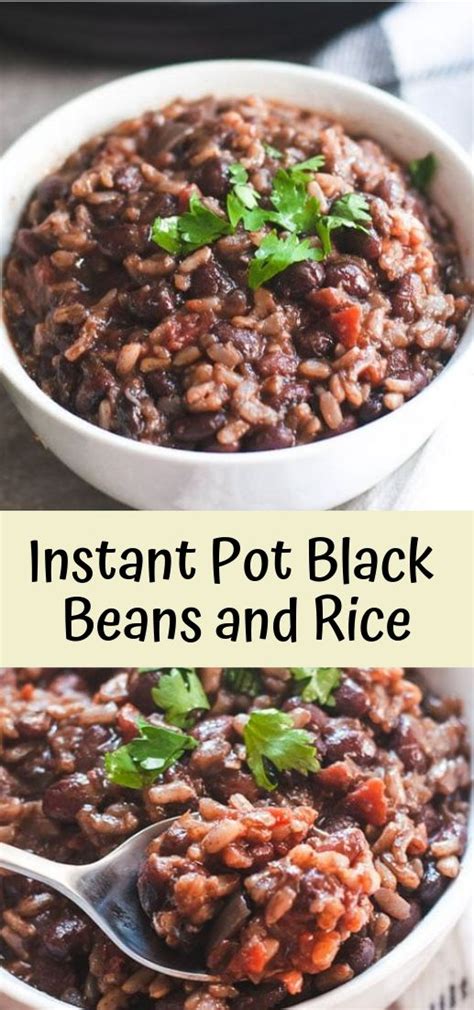 Instant Pot Black Beans and Rice - The Healthy Cake Recipes