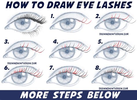 How To Draw Eyelashes: 11 Steps - Pedalaman