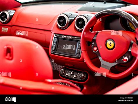 The interior of Ferrari California super car Stock Photo - Alamy