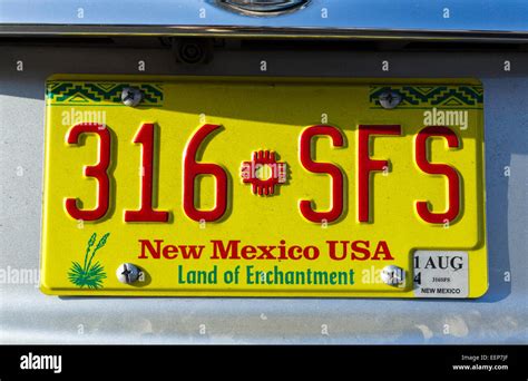 New Mexico License Plate, USA Stock Photo - Alamy