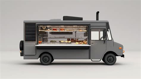 Food truck on the street stock image. Image of vehicle - 304050279