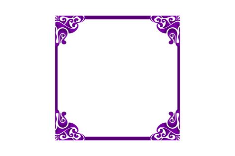 Purple Ornament Border Design 13078474 PNG