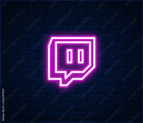 twitch vector logo. twitch vector icon.twitch logo neon vector de Stock ...