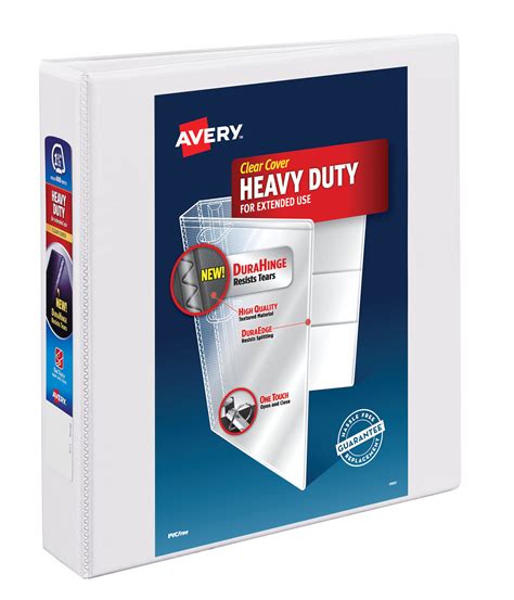 Buy Avery Heavy Duty View Binder, White, 1.5-Inch, Slant Ring, One-Touch, 375 Sheets 79308 ...