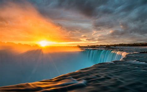 Waterfall At Sunset Wallpapers - Wallpaper Cave